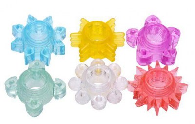 Набор из 6 разноцветных эрекционных колец Enhance 6 Piece Cock Ring Set, производитель: XR Brands