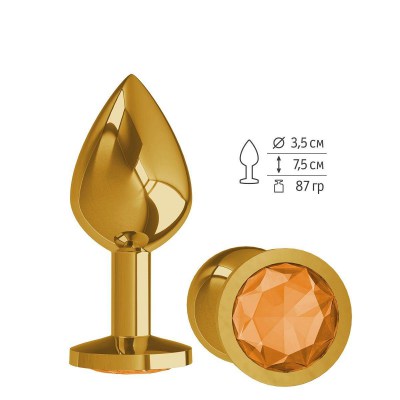 Золотистая средняя пробка с кристаллом - 8,5 см., производитель: Сумерки богов
