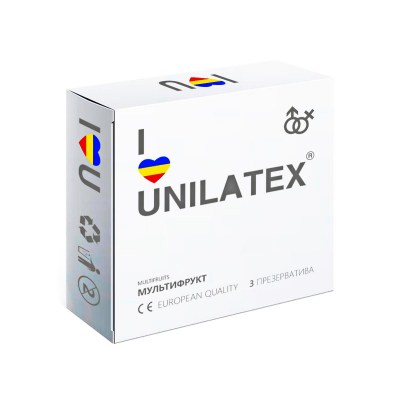 Презервативы unilatex мультифрукт, 3 шт.упак
