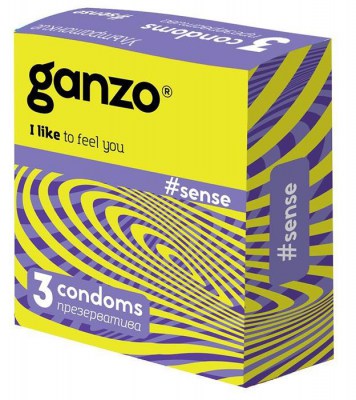 Презервативы GANZO/SENSE (ТОНКИЕ)