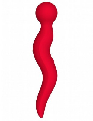 Красный жезловый вибромассажёр Cassi - 21 см., производитель: Le Frivole Costumes