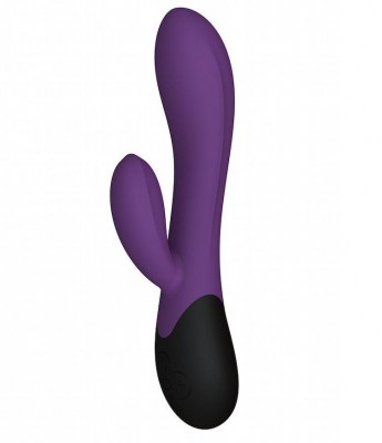 Фиолетовый вибратор с клиторальным отростком и нагревом Perseus - 20,8 см., производитель: Le Frivole Costumes