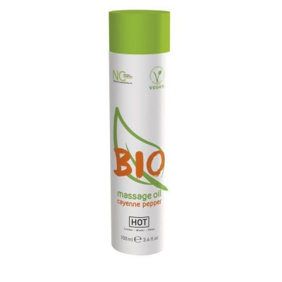 Массажное масло BIO Massage oil cayenne pepper с кайенским перцем - 100 мл., производитель: HOT