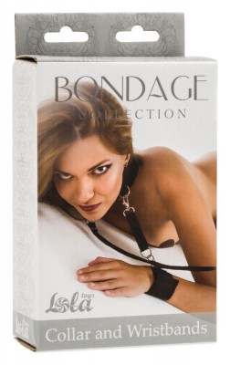 Ошейник с наручниками Bondage Collection Collar and Wristbands