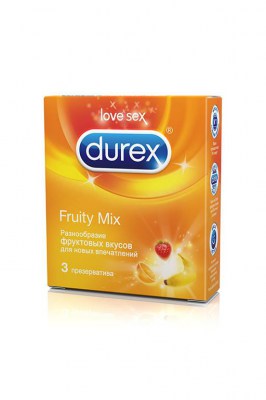 Презервативы Durex Fruity Mix с фруктовыми вкусами