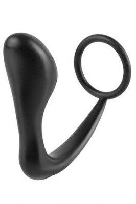 Анальный стимулятор ASS-GASM COCKRING PLUG с кольцом на пенис черный