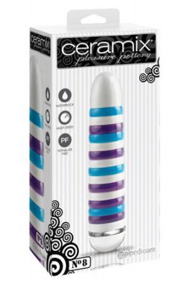 Вибромассажер CERAMIX NO 8 керамический бирюзово-фиолетовый