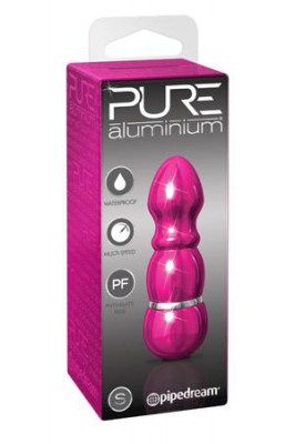 Вибромассажер PURE ALUMINIUM - PINK SMALL рельефный розовый