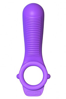 Эрекционное кольцо Ride N' Glide Couples Ring фиолетовое с вибрацией