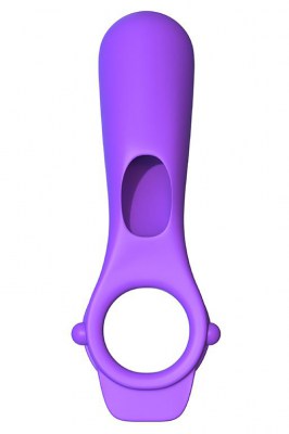 Эрекционное кольцо Ride N' Glide Couples Ring фиолетовое с вибрацией