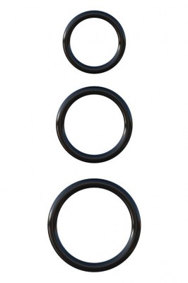 Набор из 3-х эрекционных колец Silicone 3-Ring Stamina Set