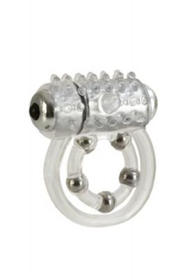 Эрекционное вибро-кольцо Waterproof Maximus Enhancement Ring с 5-ю металлическими шариками